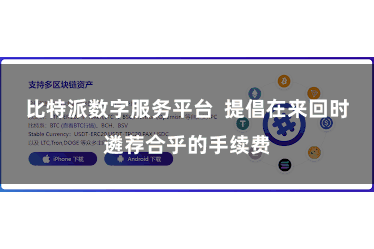 比特派数字服务平台 提倡在来回时遴荐合乎的手续费